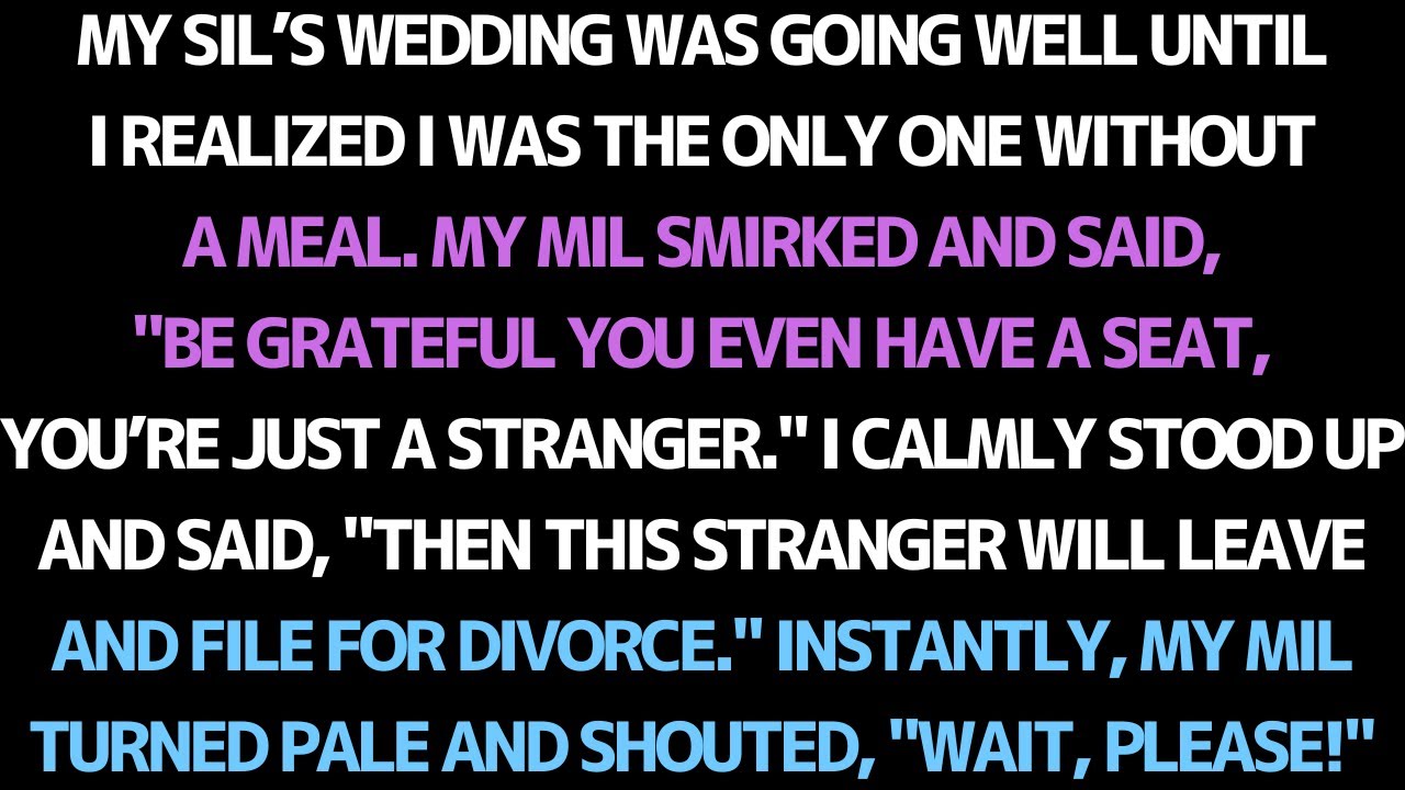 My MIL Denied Me a Seat at My SIL’s Wedding, but My Response Left Her Speechless.