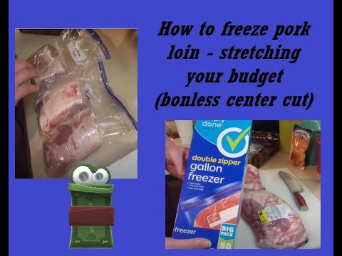 How to freeze pork loin (boneless center cut pork loin) stretching your budget saving money #cooking