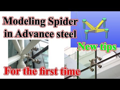 Modeling spider for glass fixing in advance steel