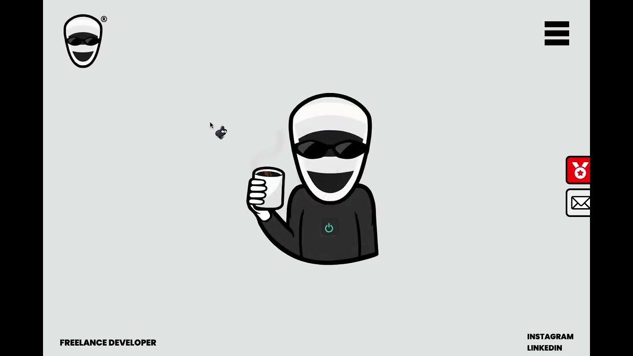 Creative developer portfolio - Loading + Home page animation ⏳