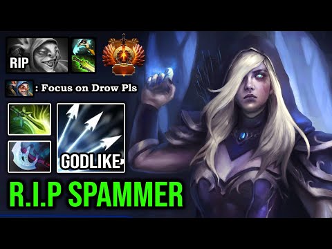 EVEN MEEPO SPAMMER CAN'T RUN Crazy Multi Arrow Drow Ranger Max Range Attack 9K MMR DotA 2