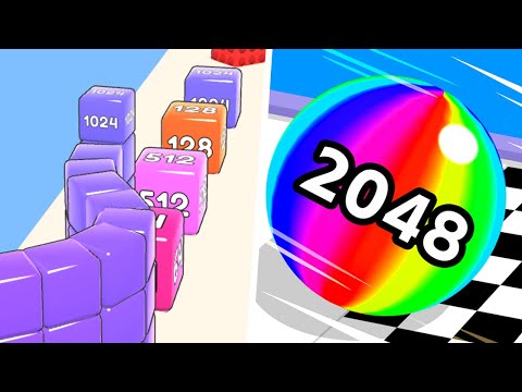 Cube Run 2048 vs Balls Run 3D - Max Level Gameplay (Part 1)