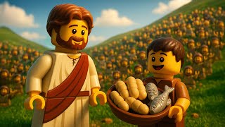Jesus Feeds 5,000 | LEGO Bible Story Ai Animation