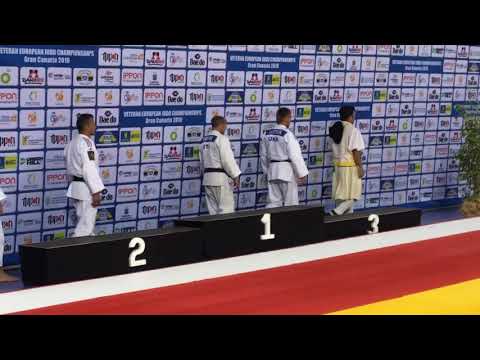 Veteran European Judo Championships Gran Canaria 2019, Day 3, Award ceremony. 66 kg. M 3, Липилин