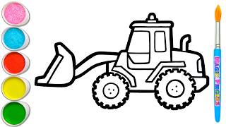 🚜🌱 Friendly Toy Dozer Drawing, Painting & Coloring | A Quiet & Safe Space for Kids #434