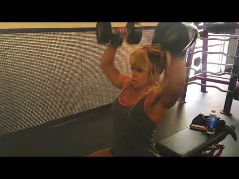 Shoulder Training Day.   Because girly girls lift weights too! FIT at 53