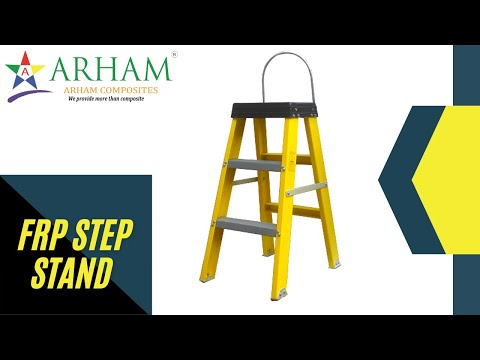 Frp (fibreglass) industrial step stand ladder, capacity: 30k...