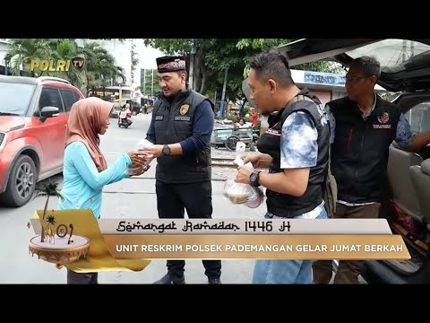UNIT RESKRIM POLSEK PADEMANGAN MENGGELAR KEGIATAN JUMAT BERKAH DENGAN MEMBAGIKAN TAKJIL