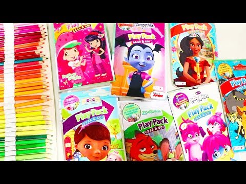 Speed Coloring Play Packets Vampirina Strawberry Shortcake  | Fun Activities for Kids | Sniffycat