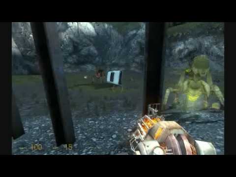 Killing the Antlion Guards in Half - Life 2: Episode 2.
