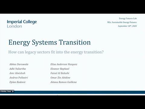SEF Conference 2020: Energy Systems Transition