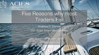 If there's one thing traders should take away from this "risk per trade" as in risking 1% of your account per trade... it's categorically incorrect. Ireedeemably wrong. Mathmatically stupid. - “The Five Reasons why most Traders Fail - and How to Avoid Them” with Andreas Clenow