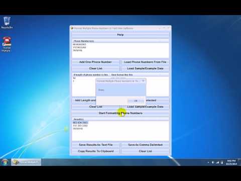 Format Multiple Phone Numbers In Text Files Software