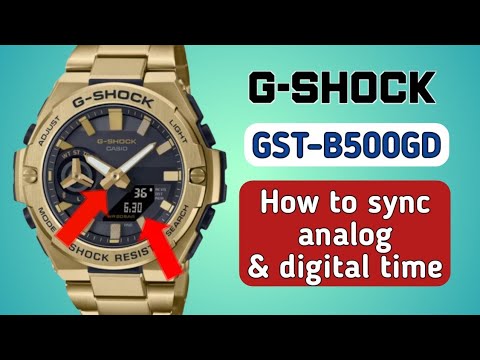 How to sync analog & digital time Casio G-Shock GST-B500