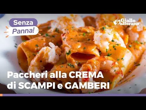 Paccheri alla CREMA di SCAMPI e GAMBERI