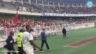 من داخل الملعب شاهد رد فعل الجماهير المغربية بعد تسجيل التعادل أمام الكونغو