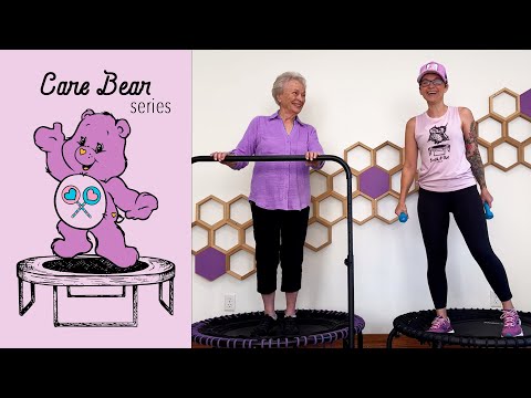 15 Min Rebounder Walk & Talk Workout | Low Impact Rebounder Walk + Weights | Friendship Edition thumbnail