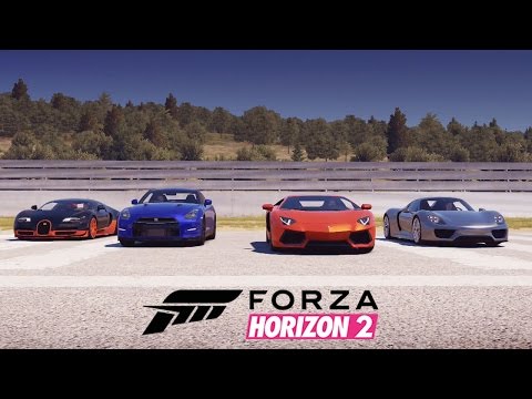 Bugatti Veyron VS Porsche 918 Spyder VS Lamborghini Aventador VS Nissan GTR
