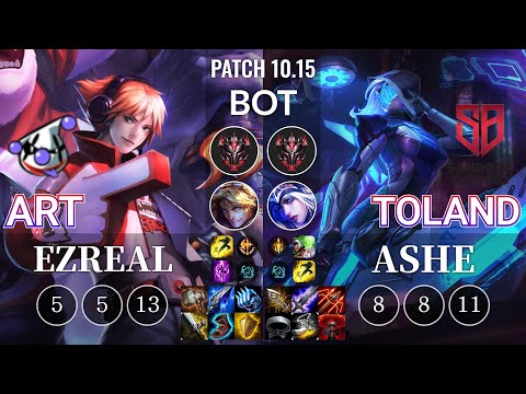 RJ Art Ezreal vs SB TolanD Ashe Bot - KR Patch 10.15