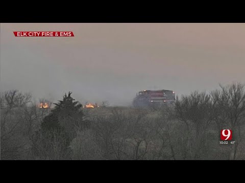 Grass Fires Rage In West & SW Oklahoma