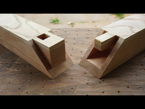Amazing Techniques Hand Cutting Joints Of Japanese Carpenter -ASMR Mortise and Tenon Of Hide Joints