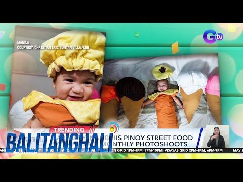 Baby boy, nagbihis Pinoy street food sa kaniyang monthly photoshoots BT