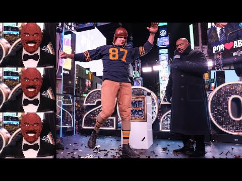 Rob Gronkowski Gronk Spikes Lego Steve Harvey on New Years Eve