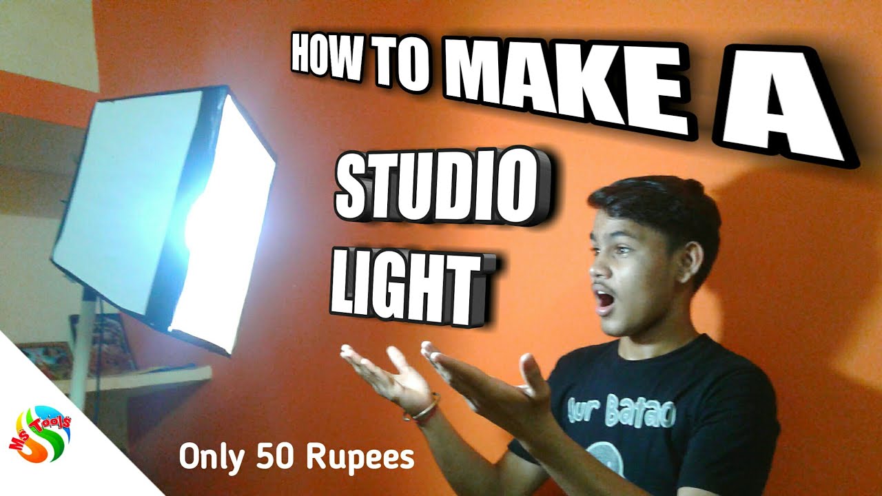 How to make a Studio Light only 50 Rupees | YouTube Video Studios Light