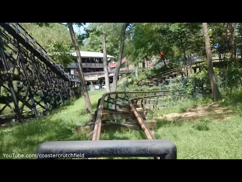 Front row point of view footage of River King Mine Train