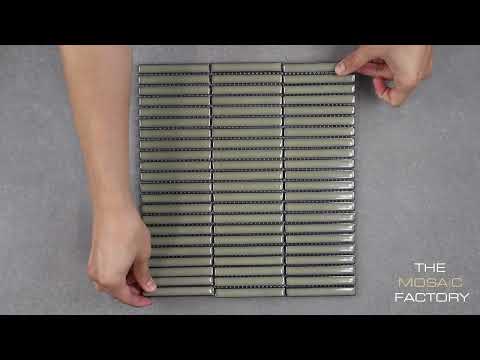 The Mosaic Factory Sevilla Kit-Kat Mini Fingers mozaïektegel 1,2x9,2cm - urban olive