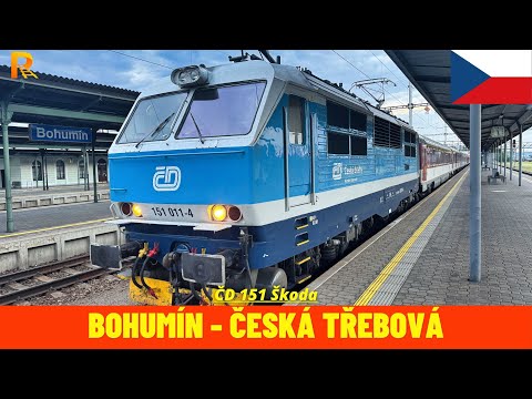 Cab Ride Bohumín - Česká Třebová (Bohumín -  Prague,  Czech Republic) train driver's view 4K