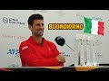 Novak Djokovic Speaks Italian - SO 2022