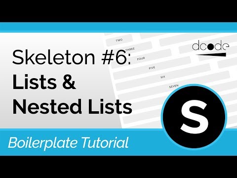 Skeleton CSS Boilerplate Tutorial 6 Lists Nested Lists