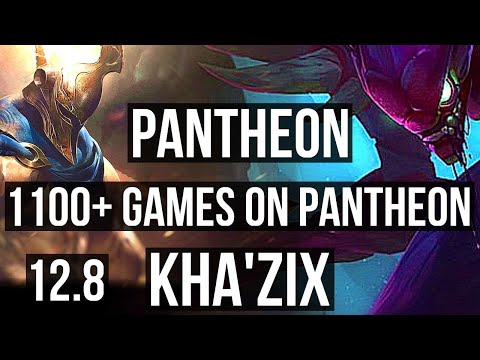 PANTHEON vs KHA'ZIX (JNG) | 2.0M mastery, 1100+ games, 10/3/8, Godlike | BR Diamond | 12.8