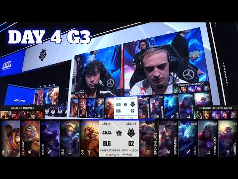 BLG vs G2 | Day 4 LoL Worlds 2025 Swiss Stage | Bilibili Gaming vs G2 Esports full