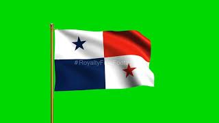 Panama National Flag | World Countries Flag Series | Green Screen Flag | Royalty Free Footages
