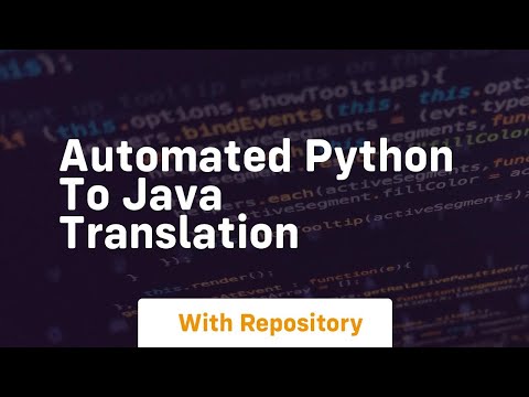 Automated Python To Java Translation