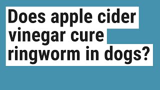 Does apple cider vinegar cure ringworm in dogs?