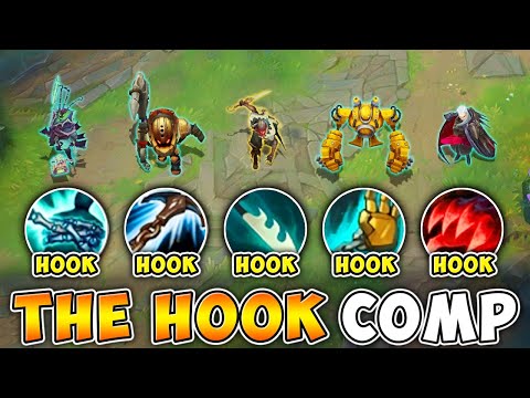 WE PLAYED ALL 5 HOOK CHAMPS ON ONE TEAM! (WARNING: THIS IS HILARIOUS)