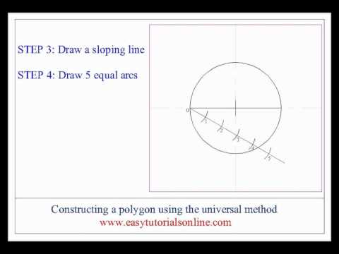 Drawing a polygon in a circle of known diameter