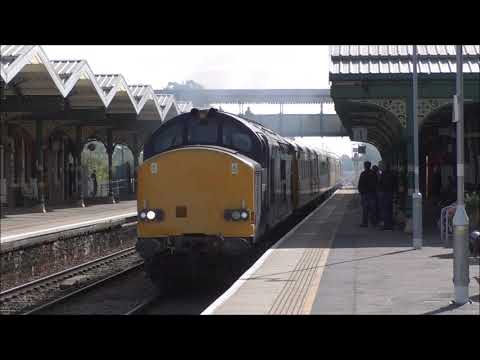 Class 37's 37612 & 37610 Hellfire Departure from March on 1Q86 - 15/9/18