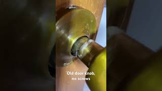 Old door knob, no screws visible… how to, fix, antique, replace it || #door #doorknob #replace #fix