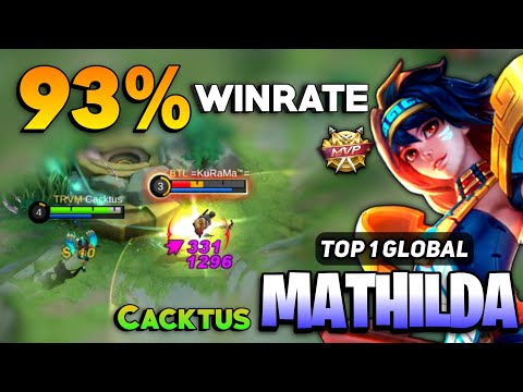 93% WINRATE! Mathilda Support Gameplay [ Top 1 Global Mathilda Best Build ] By Cacktus - MLBB