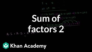 Sum of factors 2