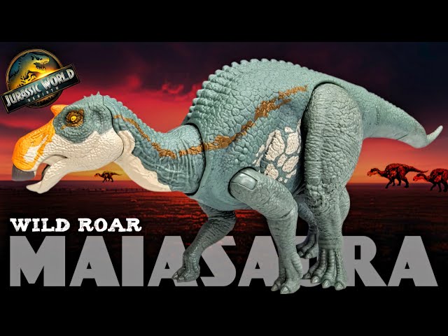 Vídeo relacionado con Mattel Jurassic World: El Renacer, Maiasaura Rugido salvaje, Dinosaurio con ataque de mordisco en múltiples direcciones y sonido controlado con la cola, diseño articulado y juego digital, JGC82