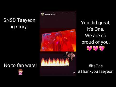 SNSD Taeyeon IG story [It's One vocal unit]