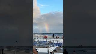 Leaving Hawaii by Cruise Ship | A Rainbow Bids Us Safe Travels #travel #hawaii #beauty