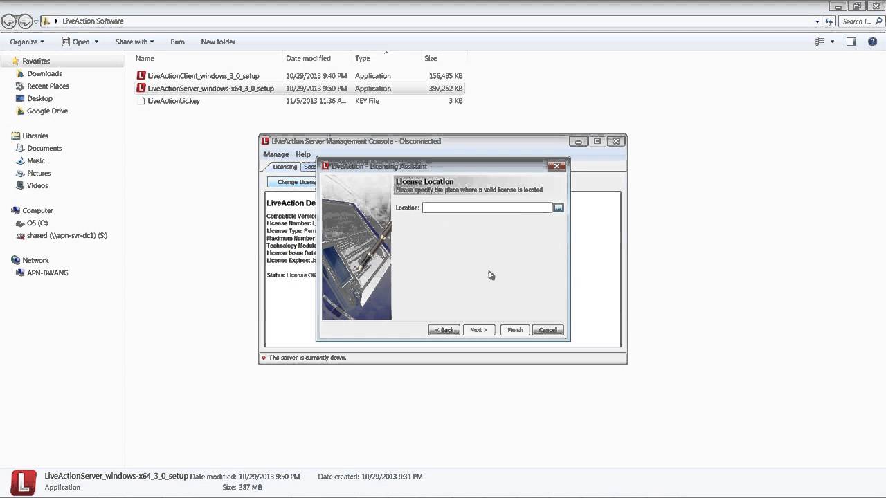 Installing LiveAction