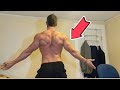 physique update after crazy back workout - posing/flexing 💪