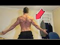 physique update after crazy back workout - posing/flexing 💪